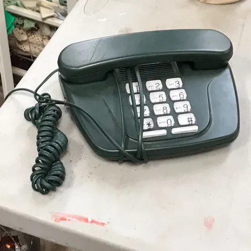 Green landline phone