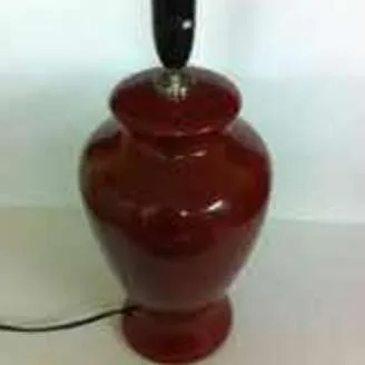 Large ceramic red lamp base