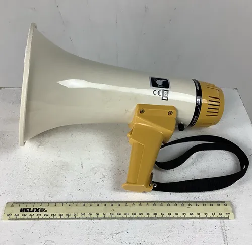 White and Yellow Power Megaphone