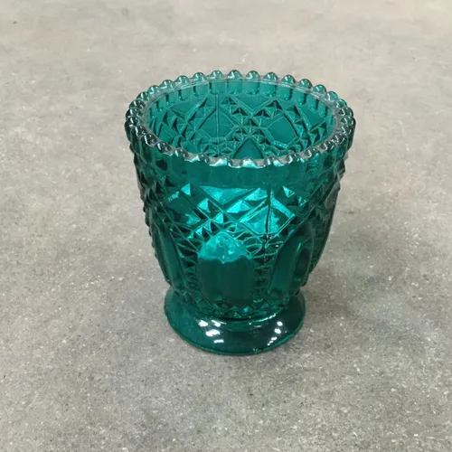 Small Blue Glass Tealight Holder