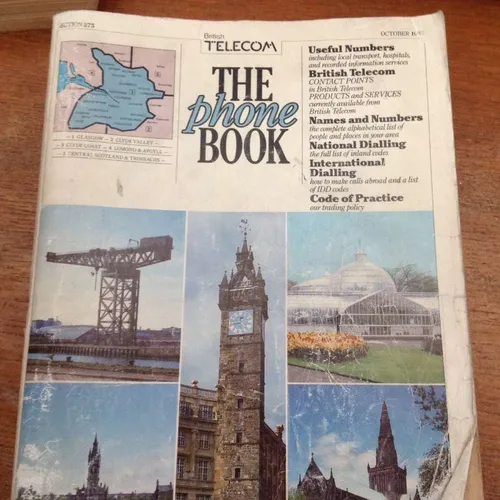 BT Glasgow area phone book for October 1995