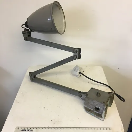 Period Industrial Anglepoise lamp with two way wall bracket