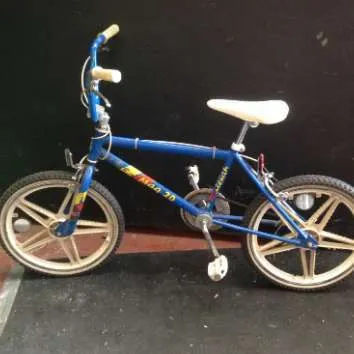Blue BMX / Bike Raleigh Burner 1980s bicycle