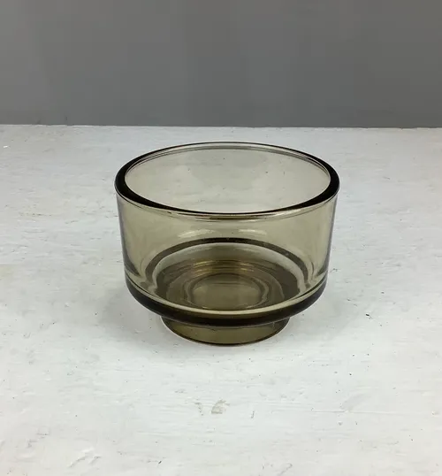 Clear Grey Glass Bowl