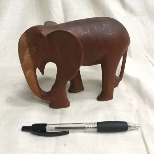 Wood Elephant Ornament 