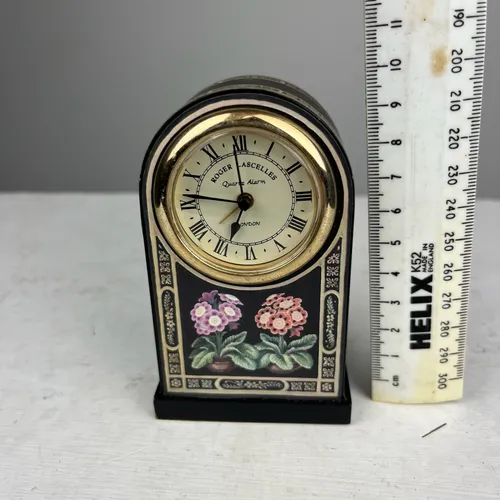 Black/Gold Roger Lascelles Mantel Clock