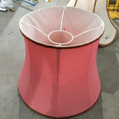 Round Pink / Faded Red Lampshade