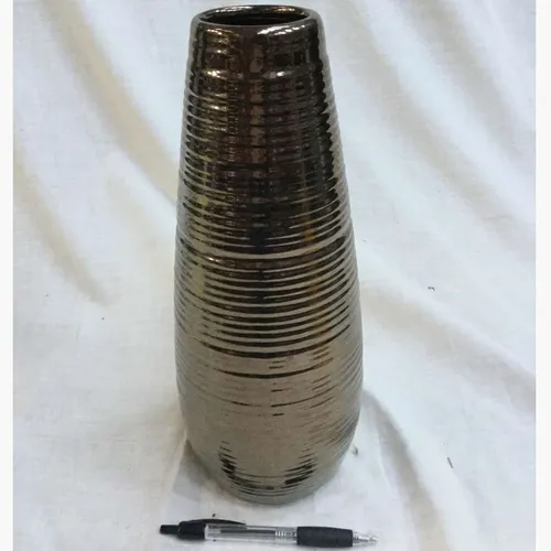 Bronze effect Bullet shaped ceramic vase