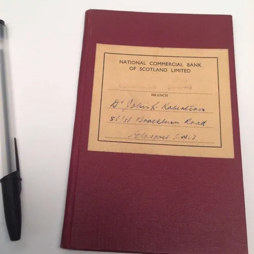 National Commercial Bank of Scotland account book 1965 - 1967