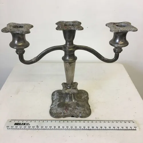 Small antique candelabra with two arms