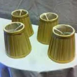 Small period lampshade set with pleated fabric design