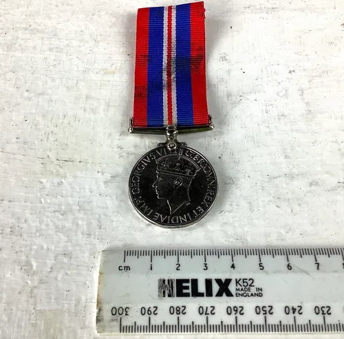 Red Blue and White Ribbon Lapel Medal