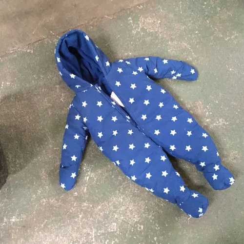 Blue with Star Pattern Baby Pram Suit