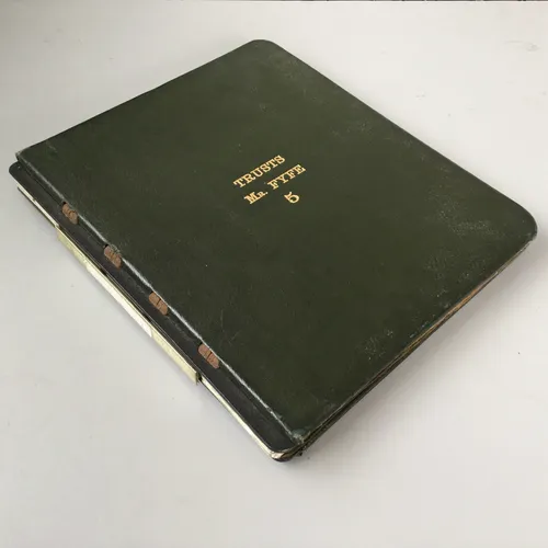 Period Hardback Green Trusts Accounting Ledger - Mr Fyfe