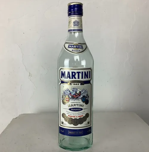 Clear Glass Martini Bianco Bottle