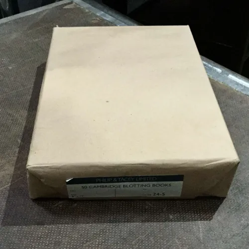 Faux Pack of Cambridge Blotting Books in brown paper