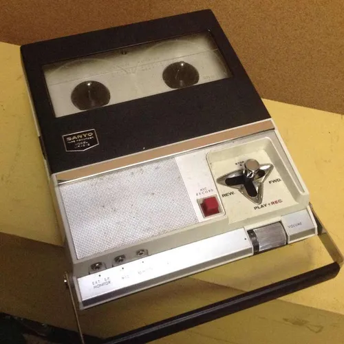 Period Sanyo reel to reel tape recorder