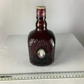 Period Brown Textured Bottle with Portrait of a Man