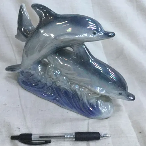Glazed Blue Dolphin Ornament