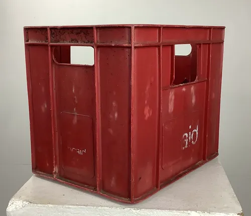 Red Plastic Bottle Crate