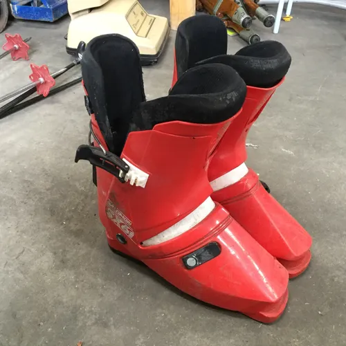 Period Red Ski Boots