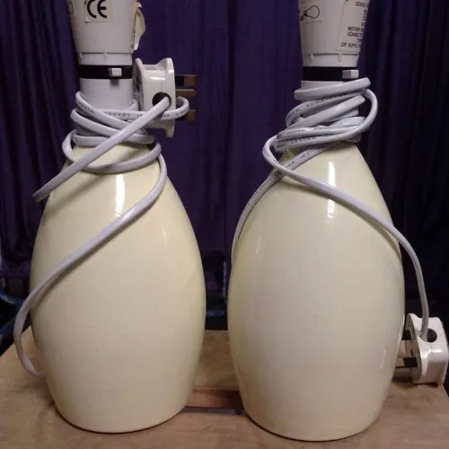 cream ceramic table lamp base