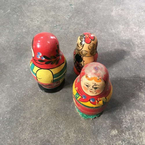 Set of Three Russian Doll Figures