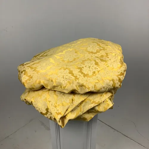 Pair of Gold Patterned Curtains