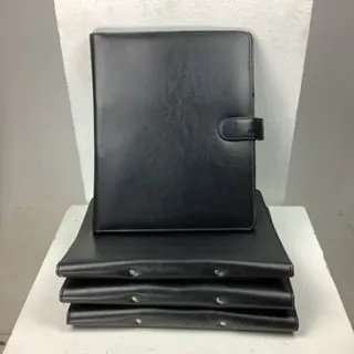 A4 Black Leather Folder