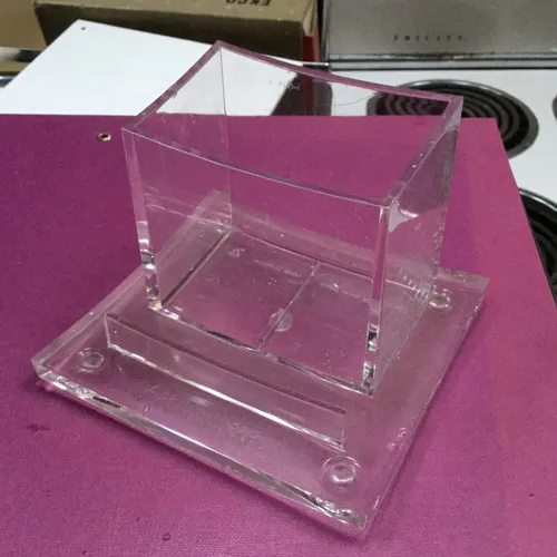 Clear plastic desk tidy pen pot