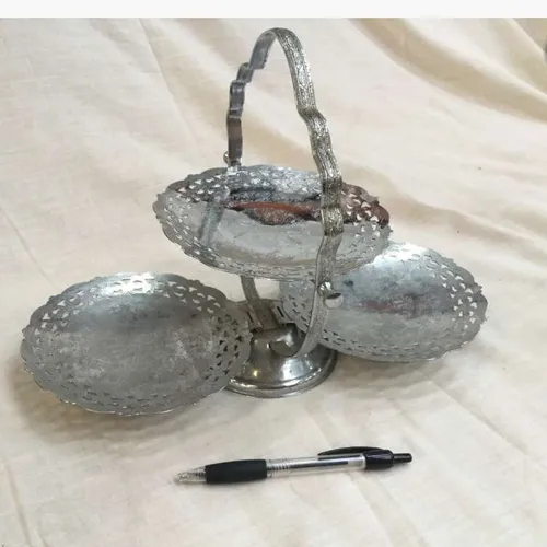 Silver cake stand