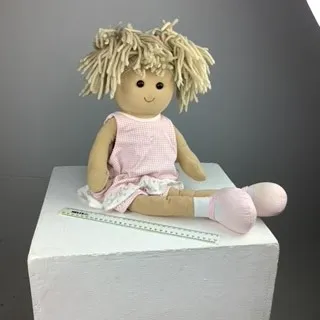 Fabric Doll with Pink Dress
