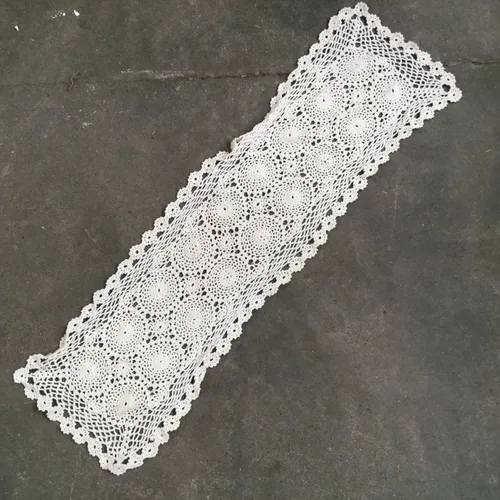 Period White Crochet Table Runner