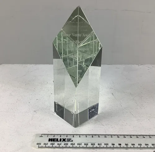 Glass Obelisk Award Trophy