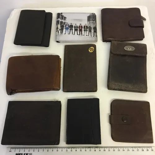 Leather wallet, contemporary (multiple options)