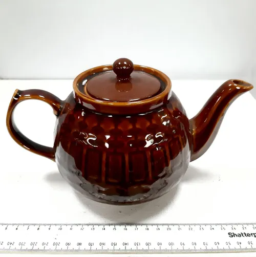 1960s 1970s Brown Polish Ceramic Teapot