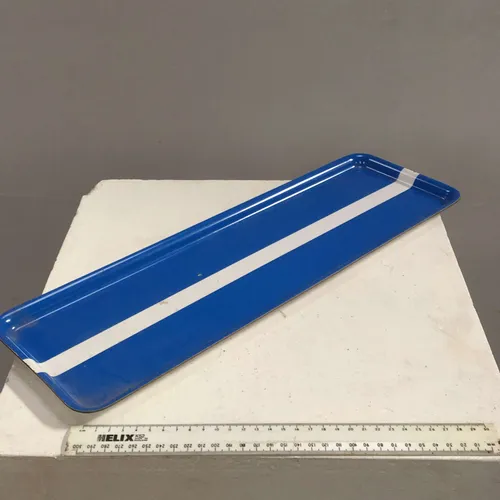 Blue with White Stripe Rectangular Serving Tray