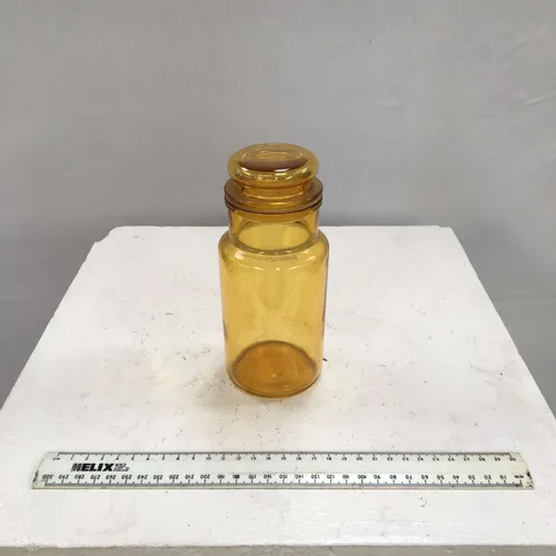 Period Amber Glass Storage Jar 
