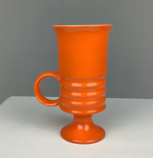 1960s / 70s Orange Carlton Ware Ridged Mug / Cup