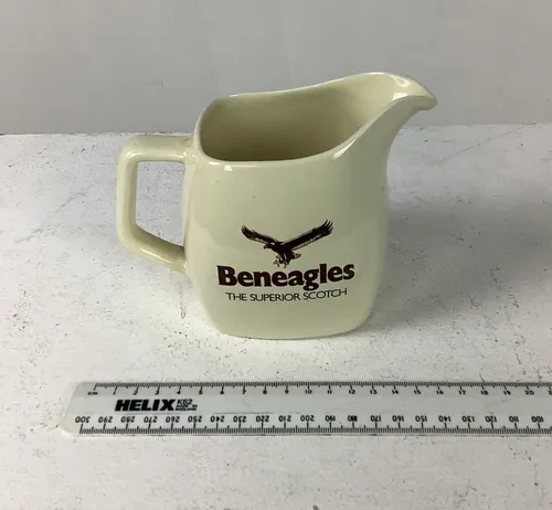 Cream Ceramic Beneagles Whisky Water Jug
