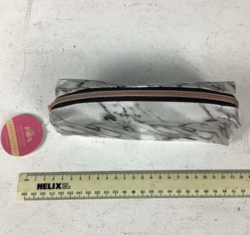 Black and White Marble Effect Pencil Case