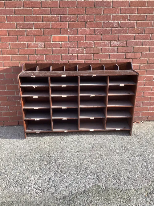 Period Wood Pigeon Hole Shelf Unit