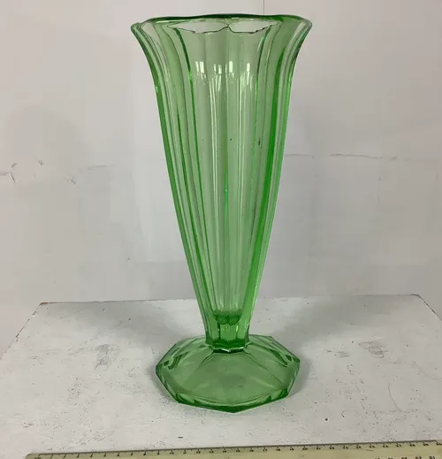 Green Glass Vase