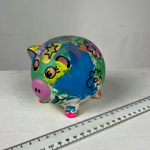Colourful Painted Piggy Bank