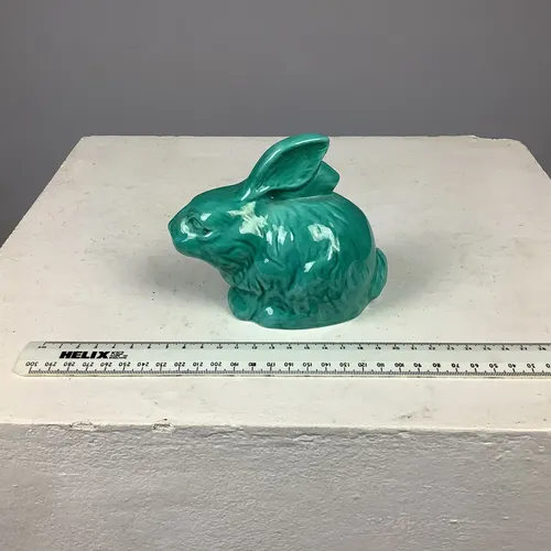 Blue/Green Ceramic Rabbit Ornament