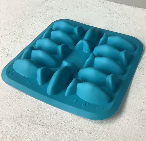 Blue Silicone Fish Shaped Ice Cube Tray