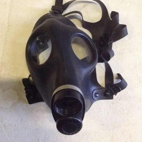 Black Rubber Period Full Face Gas Mask Period