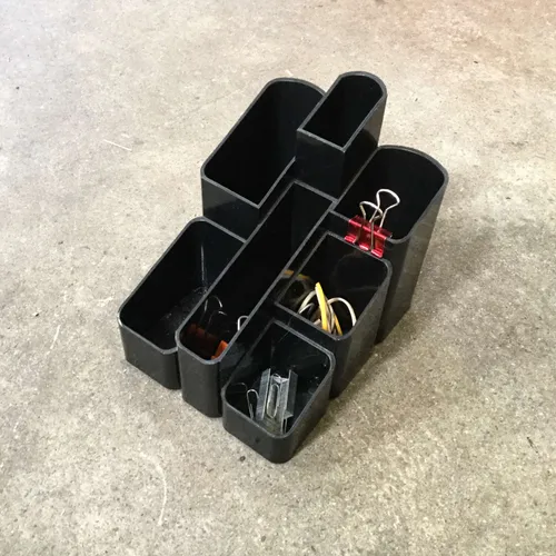 Black Plastic Desk Tidy