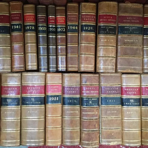 Period Gold + Brown Hardback Law Books - Per Foot