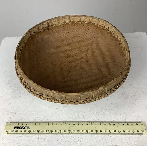 Wicker Pedestal Fruit Bowl